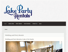 Tablet Screenshot of lakepartyrentals.com